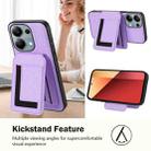 For Redmi Note 13 Pro 4G / Poco M6 Pro CX01 Detachable Magsafe Magnetic Card Bag Phone Case(Light Purple) - 3