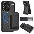 For Redmi Note 13 Pro+ CX01 Detachable Magsafe Magnetic Card Bag Phone Case(Black) - 1