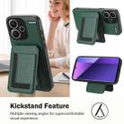 For Redmi Note 13 Pro+ CX01 Detachable Magsafe Magnetic Card Bag Phone Case(Peacock Green) - 3