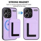 For Redmi Note 13 Pro+ CX01 Detachable Magsafe Magnetic Card Bag Phone Case(Light Purple) - 2