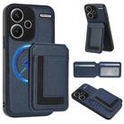 For Redmi Note 13 Pro+ CX01 Detachable Magsafe Magnetic Card Bag Phone Case(Dark Blue) - 1