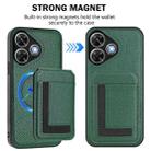 For Redmi Note 13R / 13 4G / 13 5G CX01 Detachable Magsafe Magnetic Card Bag Phone Case(Peacock Green) - 2