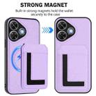 For Redmi Note 13R / 13 4G / 13 5G CX01 Detachable Magsafe Magnetic Card Bag Phone Case(Light Purple) - 2
