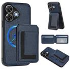 For Redmi Note 13R / 13 4G / 13 5G CX01 Detachable Magsafe Magnetic Card Bag Phone Case(Dark Blue) - 1