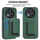 For Redmi Note 14 Pro 5G CX01 Detachable Magsafe Magnetic Card Bag Phone Case(Peacock Green) - 2