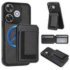 For Redmi  Turbo 3 / Poco F6 India CX01 Detachable Magsafe Magnetic Card Bag Phone Case(Black) - 1