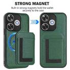 For Redmi  Turbo 3 / Poco F6 India CX01 Detachable Magsafe Magnetic Card Bag Phone Case(Peacock Green) - 2