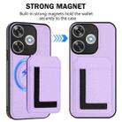 For Redmi  Turbo 3 / Poco F6 India CX01 Detachable Magsafe Magnetic Card Bag Phone Case(Light Purple) - 2