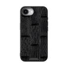 For iPhone 16e ABEEL Beast Pattern 6D Micro-Embossed MagSafe Genuine Leather Phone Case(Black) - 2