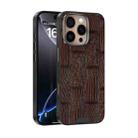 For iPhone 16 Pro ABEEL Beast Pattern 6D Micro-Embossed MagSafe Genuine Leather Phone Case(Brown) - 1
