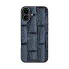 For iPhone 16 Plus ABEEL Beast Pattern 6D Micro-Embossed MagSafe Genuine Leather Phone Case(Blue) - 2