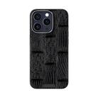 For iPhone 15 Pro ABEEL Beast Pattern 6D Micro-Embossed MagSafe Genuine Leather Phone Case(Black) - 2