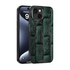 For iPhone 15 Plus ABEEL Beast Pattern 6D Micro-Embossed MagSafe Genuine Leather Phone Case(Green) - 1