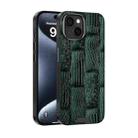 For iPhone 15 ABEEL Beast Pattern 6D Micro-Embossed MagSafe Genuine Leather Phone Case(Green) - 1