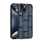 For iPhone 14 Plus ABEEL Beast Pattern 6D Micro-Embossed MagSafe Genuine Leather Phone Case(Blue) - 1