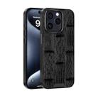 For iPhone 14 Pro ABEEL Beast Pattern 6D Micro-Embossed MagSafe Genuine Leather Phone Case(Black) - 1