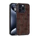 For iPhone 13 Pro ABEEL Beast Pattern 6D Micro-Embossed MagSafe Genuine Leather Phone Case(Brown) - 1