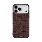 For iPhone 17 Pro ABEEL Beast Pattern 6D Micro-Embossed MagSafe Genuine Leather Phone Case(Brown) - 2