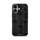 For iPhone 17 ABEEL Beast Pattern 6D Micro-Embossed MagSafe Genuine Leather Phone Case(Black) - 2