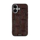 For iPhone 17 ABEEL Beast Pattern 6D Micro-Embossed MagSafe Genuine Leather Phone Case(Brown) - 2