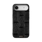For iPhone 17 Air ABEEL Beast Pattern 6D Micro-Embossed MagSafe Genuine Leather Phone Case(Black) - 2