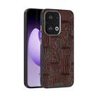 For OPPO Reno13 Global ABEEL Beast Pattern 6D Micro-Embossed MagSafe Genuine Leather Phone Case(Brown) - 1