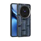For vivo X200 Pro ABEEL Beast Pattern 6D Micro-Embossed MagSafe Genuine Leather Phone Case(Blue) - 1