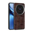 For vivo X200 ABEEL Beast Pattern 6D Micro-Embossed MagSafe Genuine Leather Phone Case(Brown) - 1