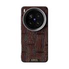 For vivo X200 Ultra ABEEL Beast Pattern 6D Micro-Embossed MagSafe Genuine Leather Phone Case(Brown) - 2