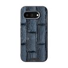 For Google Pixel 9a ABEEL Beast Pattern 6D Micro-Embossed MagSafe Genuine Leather Phone Case(Blue) - 2
