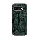For Google Pixel 9a ABEEL Beast Pattern 6D Micro-Embossed MagSafe Genuine Leather Phone Case(Green) - 2