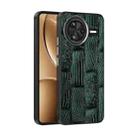 For Redmi K80 ABEEL Beast Pattern 6D Micro-Embossed MagSafe Genuine Leather Phone Case(Green) - 1
