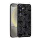 For Samsung Galaxy S24 FE 5G ABEEL Beast Pattern 6D Micro-Embossed MagSafe Genuine Leather Phone Case(Black) - 1