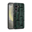 For Samsung Galaxy S24 FE 5G ABEEL Beast Pattern 6D Micro-Embossed MagSafe Genuine Leather Phone Case(Green) - 1
