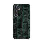 For Samsung Galaxy S24 FE 5G ABEEL Beast Pattern 6D Micro-Embossed MagSafe Genuine Leather Phone Case(Green) - 2