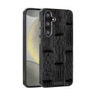 For Samsung Galaxy S24 5G ABEEL Beast Pattern 6D Micro-Embossed MagSafe Genuine Leather Phone Case(Black) - 1