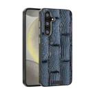 For Samsung Galaxy S24 5G ABEEL Beast Pattern 6D Micro-Embossed MagSafe Genuine Leather Phone Case(Blue) - 1