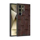For Samsung Galaxy S24 Ultra 5G ABEEL Beast Pattern 6D Micro-Embossed MagSafe Genuine Leather Phone Case(Brown) - 1