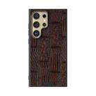 For Samsung Galaxy S24 Ultra 5G ABEEL Beast Pattern 6D Micro-Embossed MagSafe Genuine Leather Phone Case(Brown) - 2
