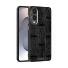 For Samsung Galaxy S25 Edge 5G ABEEL Beast Pattern 6D Micro-Embossed MagSafe Genuine Leather Phone Case(Black) - 1