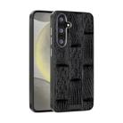 For Samsung Galaxy S25+ 5G ABEEL Beast Pattern 6D Micro-Embossed MagSafe Genuine Leather Phone Case(Black) - 1