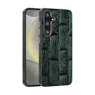For Samsung Galaxy S25+ 5G ABEEL Beast Pattern 6D Micro-Embossed MagSafe Genuine Leather Phone Case(Green) - 1
