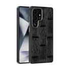 For Samsung Galaxy S25 Ultra 5G ABEEL Beast Pattern 6D Micro-Embossed MagSafe Genuine Leather Phone Case(Black) - 1