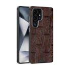 For Samsung Galaxy S25 Ultra 5G ABEEL Beast Pattern 6D Micro-Embossed MagSafe Genuine Leather Phone Case(Brown) - 1