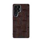 For Samsung Galaxy S25 Ultra 5G ABEEL Beast Pattern 6D Micro-Embossed MagSafe Genuine Leather Phone Case(Brown) - 2
