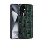 For Samsung Galaxy S25 Ultra 5G ABEEL Beast Pattern 6D Micro-Embossed MagSafe Genuine Leather Phone Case(Green) - 1