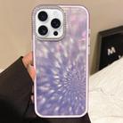For iPhone 16 Pro Diamond Lens Frame Glare PC Hybrid TPU Phone Case(Dark Purple) - 1