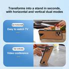 For iPhone 16 Pro Sheepskin Texture MagSafe Magnetic Invisible Holder Integrated Phone Case(Purple) - 3