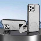 For iPhone 13 Pro Max Sheepskin Texture MagSafe Magnetic Invisible Holder Integrated Phone Case(White) - 1