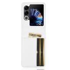 For ZTE nubia Flip2 Card Slot PU Leather PC Phone Case(White) - 2